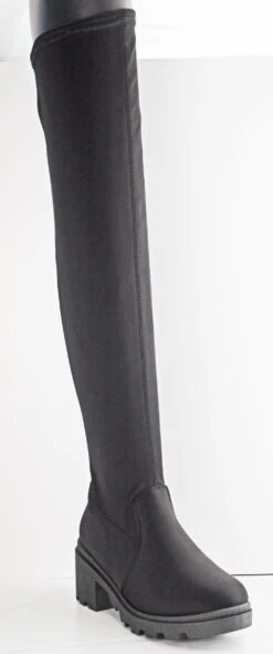 Forever Pacific 84 Women's Platform Lug Sole Knee High Boots -Bamboo Store pacific84blklycr