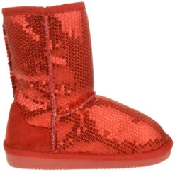 Pom-016KM Girls Sequin Slip On Shearling Boots -Bamboo Store pom 016km 5