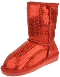 Pom-016KM Girls Sequin Slip On Shearling Boots -Bamboo Store pom 016km 6