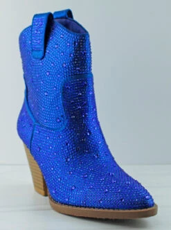 Forever River 01 Women's Pointed Toe Rhinestone Embellished Cowboy Boots