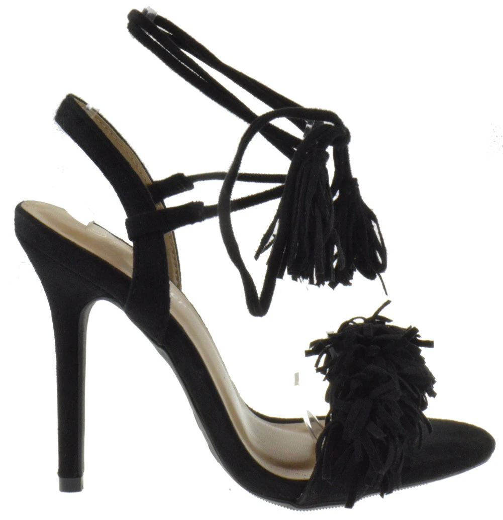 Forever Rubina 57 Women's Fringe Open Toe High Heel Sandals 6 Forever Rubina 57 Women's Fringe Open Toe High Heel Sandals - Image 4