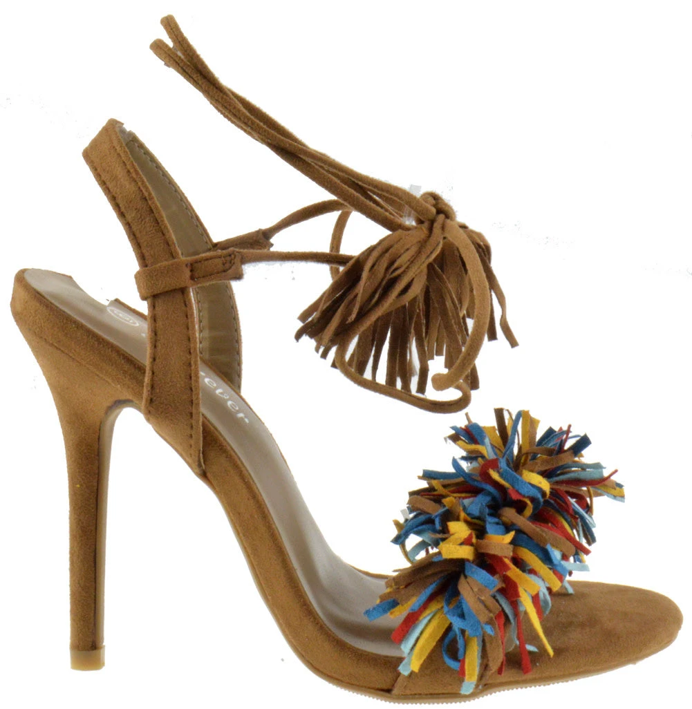 Forever Rubina 57 Women's Fringe Open Toe High Heel Sandals 10 Forever Rubina 57 Women's Fringe Open Toe High Heel Sandals - Image 8