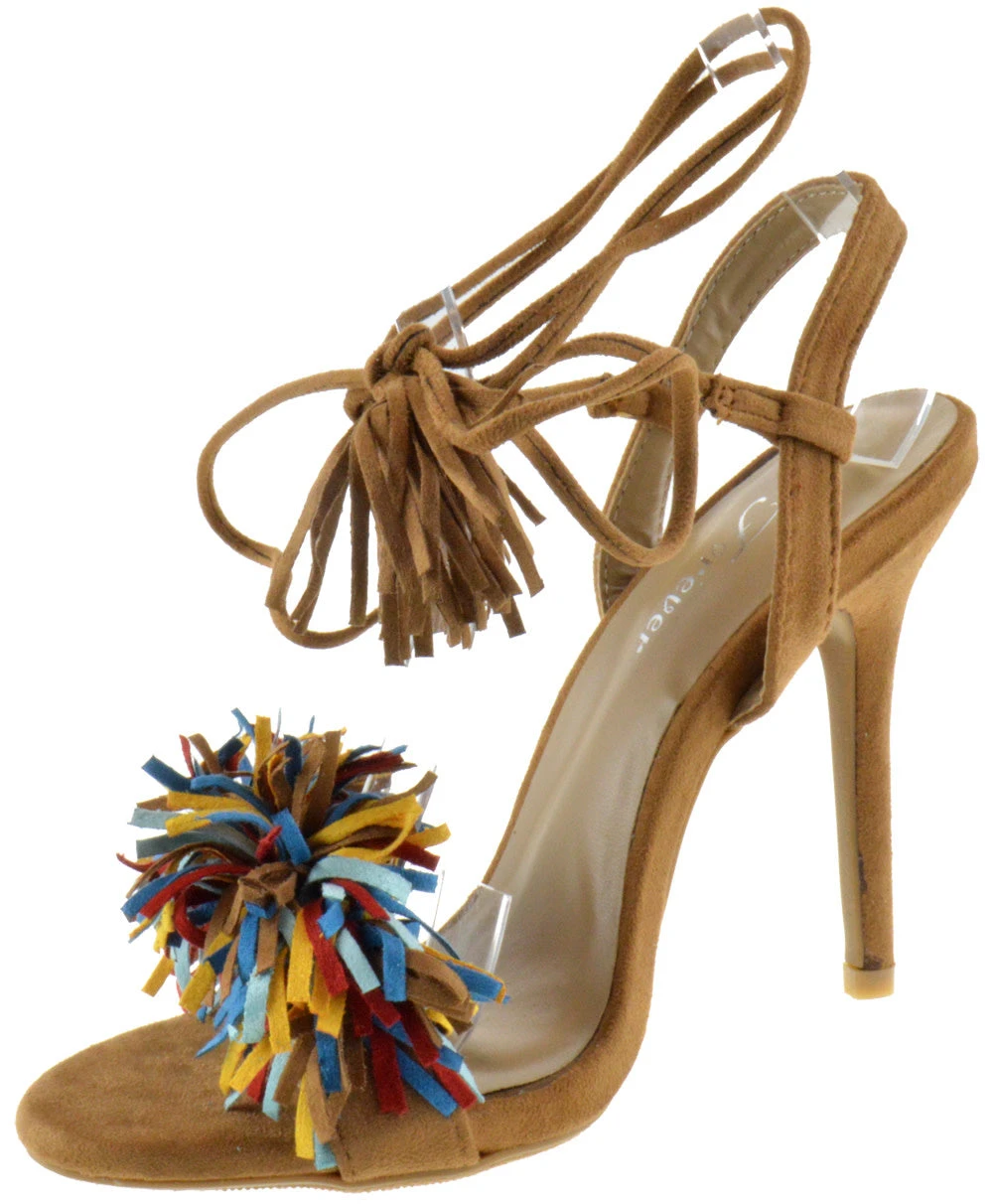 Forever Rubina 57 Women's Fringe Open Toe High Heel Sandals 11 Forever Rubina 57 Women's Fringe Open Toe High Heel Sandals - Image 9