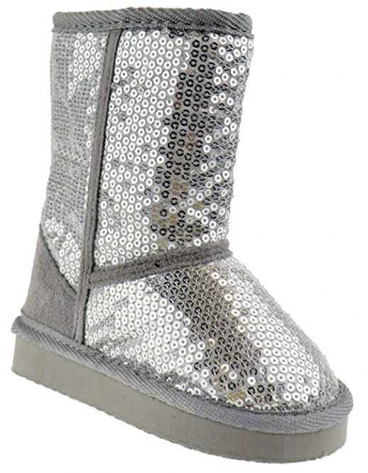 FebeBaby Girls Fur Shearling Sequin Boots 7 FebeBaby Girls Fur Shearling Sequin Boots - Image 5