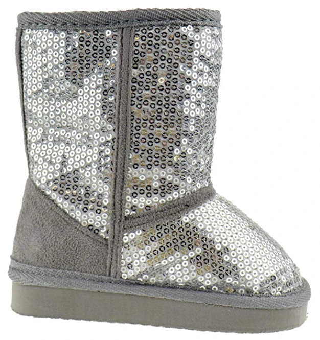FebeBaby Girls Fur Shearling Sequin Boots 8 FebeBaby Girls Fur Shearling Sequin Boots - Image 6