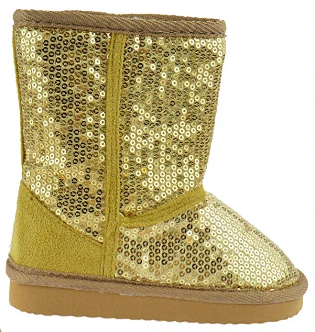 FebeBaby Girls Fur Shearling Sequin Boots 6 FebeBaby Girls Fur Shearling Sequin Boots - Image 4