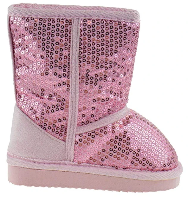 FebeBaby Girls Fur Shearling Sequin Boots 10 FebeBaby Girls Fur Shearling Sequin Boots - Image 8
