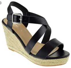 Frankela 3 Womens Open Toe Slingback Espadrille Wedge Sandal