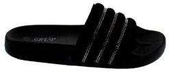 Shine 05 Womens Slides -Bamboo Store shine05black 3
