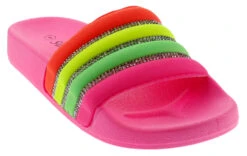 Shine 05 Womens Slides -Bamboo Store shine05fuschiamutli 1