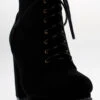 Teca 1 Womens Chunky Heel Lace Up Almond Toe Ankle Booties 2 Teca 1 Womens Chunky Heel Lace Up Almond Toe Ankle Booties -Bamboo Store teca1black 1