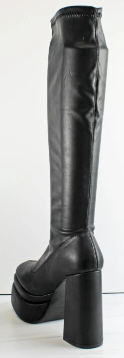 Forever Twice 18Women's High Platform Chunky High Heeled Boots -Bamboo Store twice18blk3