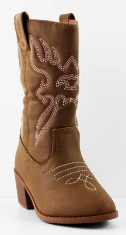 Forever Western 18K Little Girl's Knee High Heeled Cowboy Boots -Bamboo Store western18ktan1