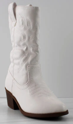 Forever Western 18K Little Girl's Knee High Heeled Cowboy Boots -Bamboo Store western18kwhite3