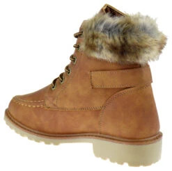 Forever Whitney 24 Women's Fur Trimmed Work Boot -Bamboo Store whitney 24 tan 3